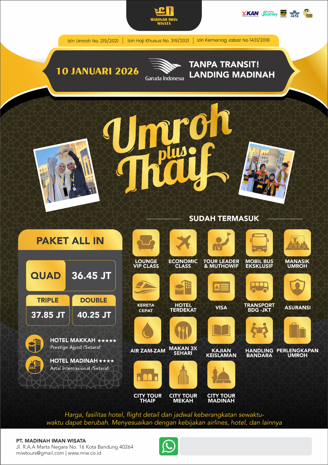 Rumah umroh Bogor PT. MADINAH IMAN WISATA