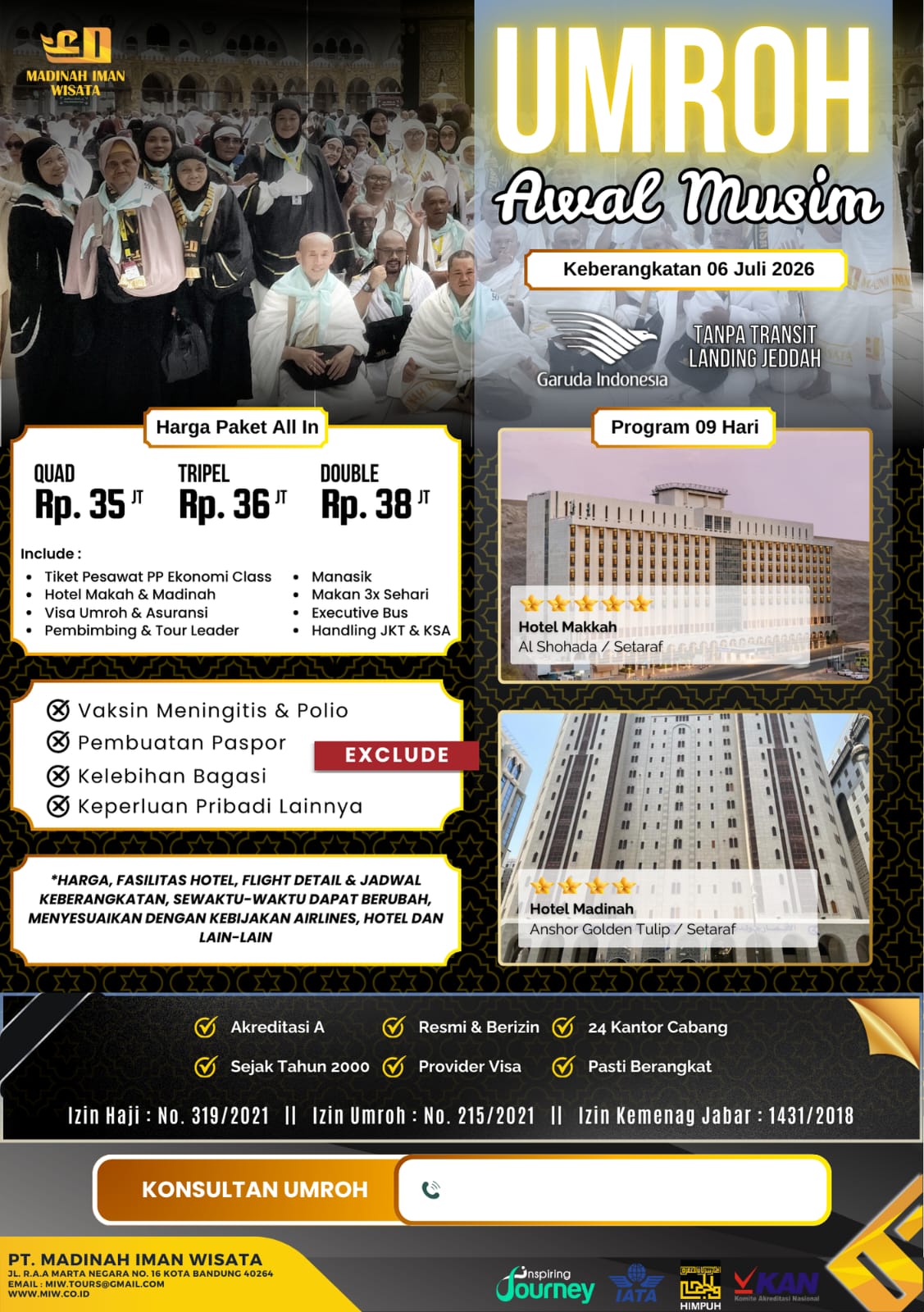 Rumah umroh Bogor PT. MADINAH IMAN WISATA