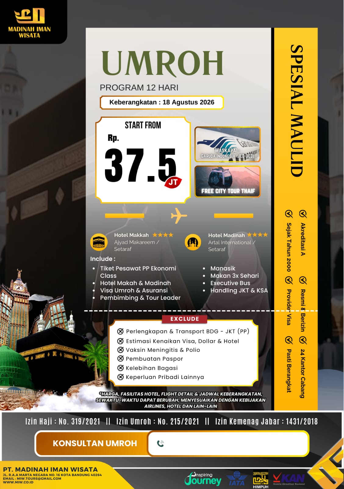 Rumah umroh Bogor PT. MADINAH IMAN WISATA